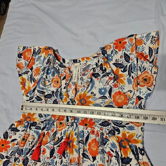 Anthropologie Flannel Pajama Dress Women Size 5 Real Fun, Wow Floral Tiered - Picture 12 of 16